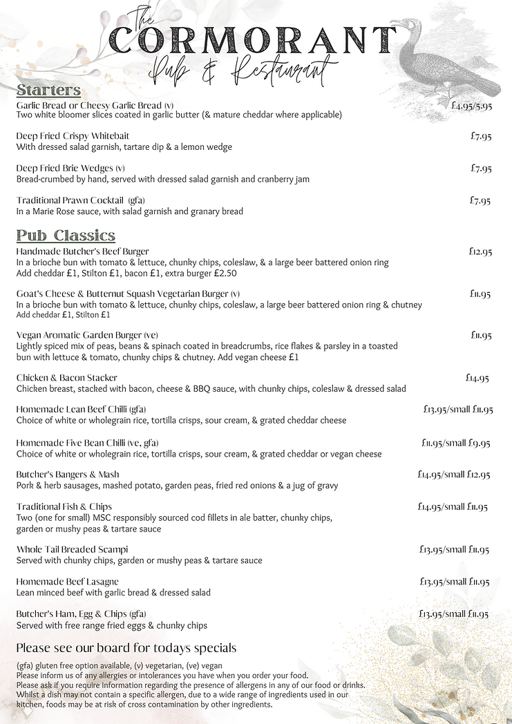 Menus The Cormorant Pub menus-the-cormorant-pub